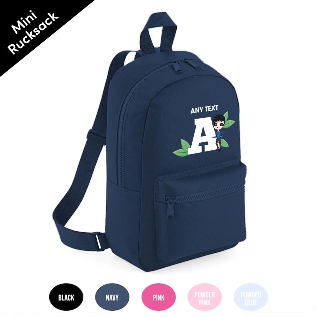 Jnr Boys Personalised Initial Leaf Mini Rucksack - Image 2