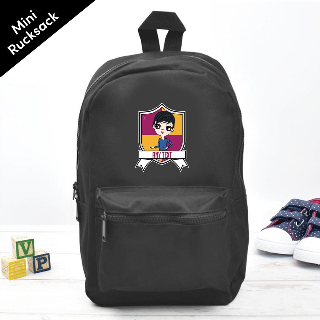 Jnr Boys Personalised Shield Mini Rucksack - Image 1