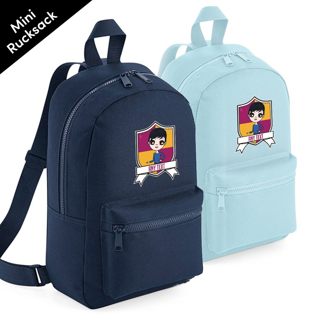 Jnr Boys Personalised Shield Mini Rucksack - Image 4