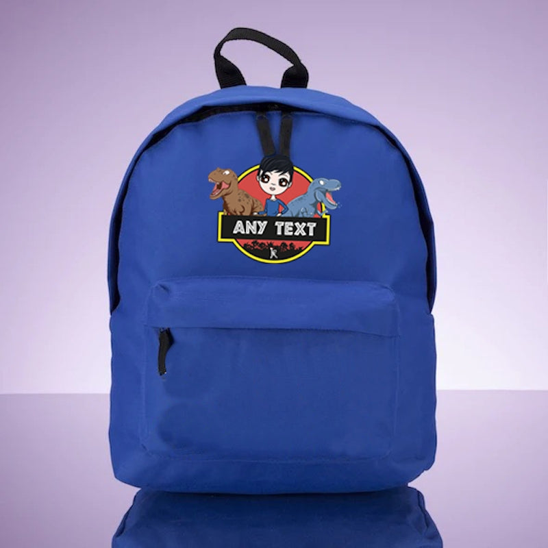 Jnr Boys Personalised Dinosaurs Rucksack - Image 1