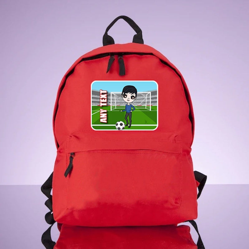 Jnr Boys Personalised Football Rucksack - Image 1