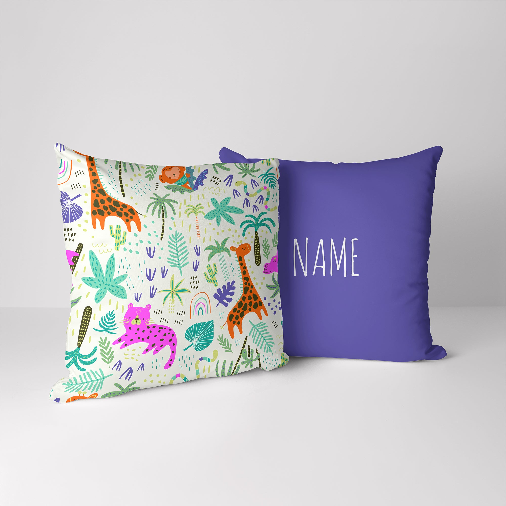 Personalised Childrens Cushion - Jungle