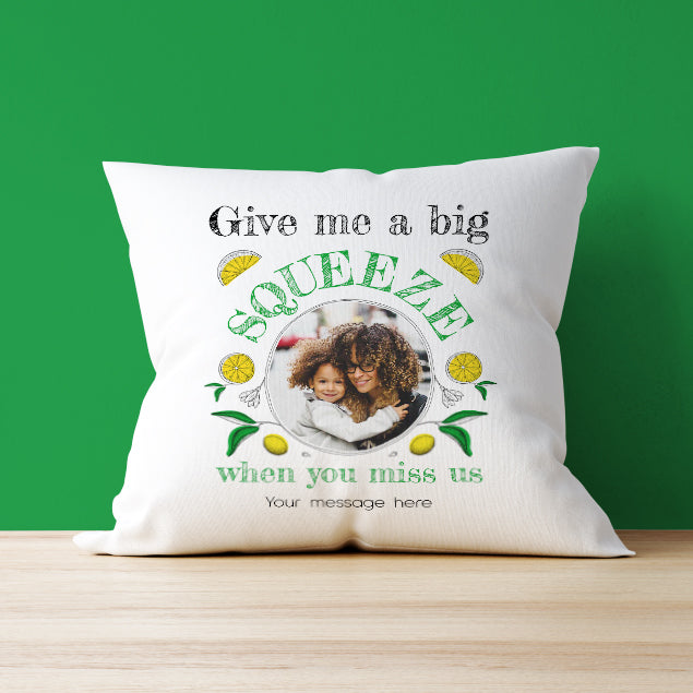 Photo Upload Cushion - Lemon Squeeze