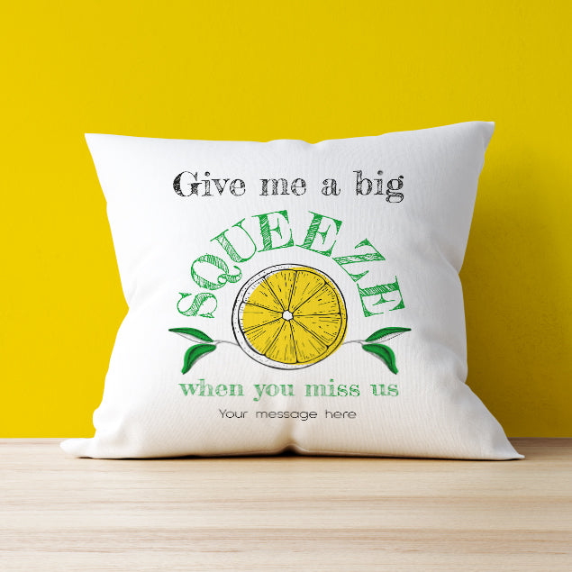 Personalised Cushion - Lemon Squeeze