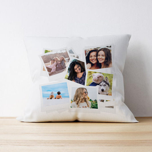 Six Photo Upload Cushion - Polaroid