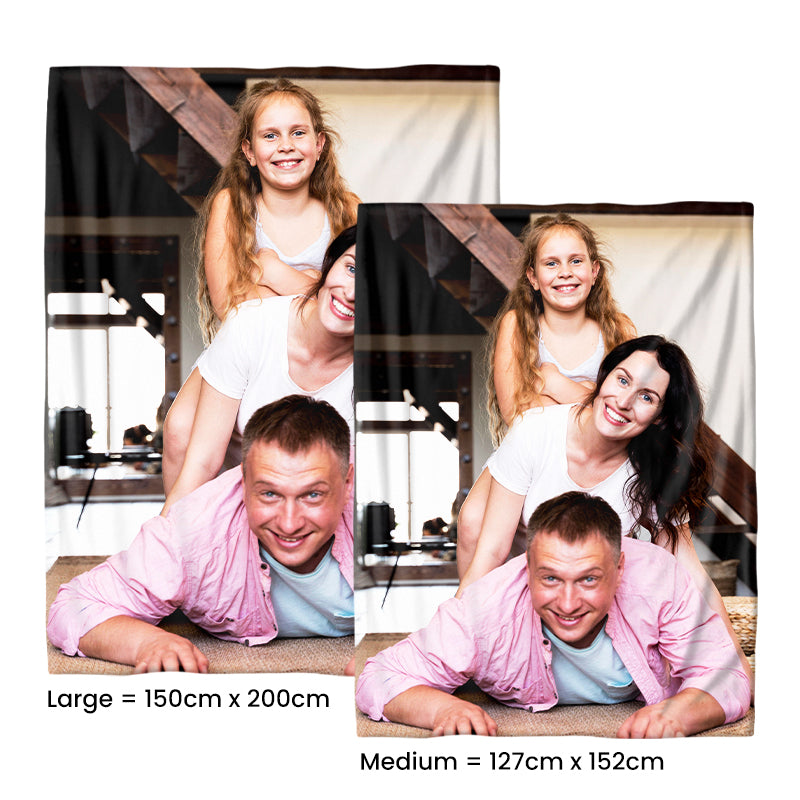 Single photo Upload Large Teddy Fleece Blanket