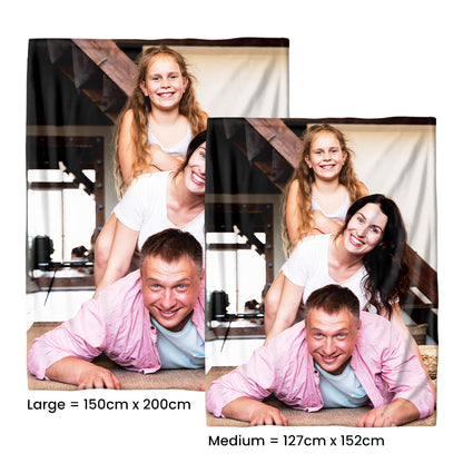 Single photo Upload Medium Teddy Fleece Blanket