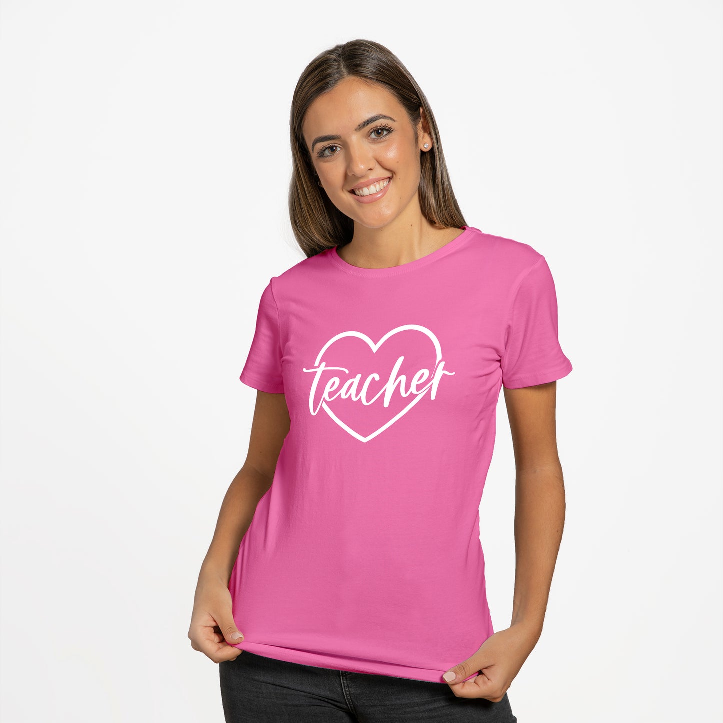 'Teacher Love Heart' T-Shirt - Custom Gifts 