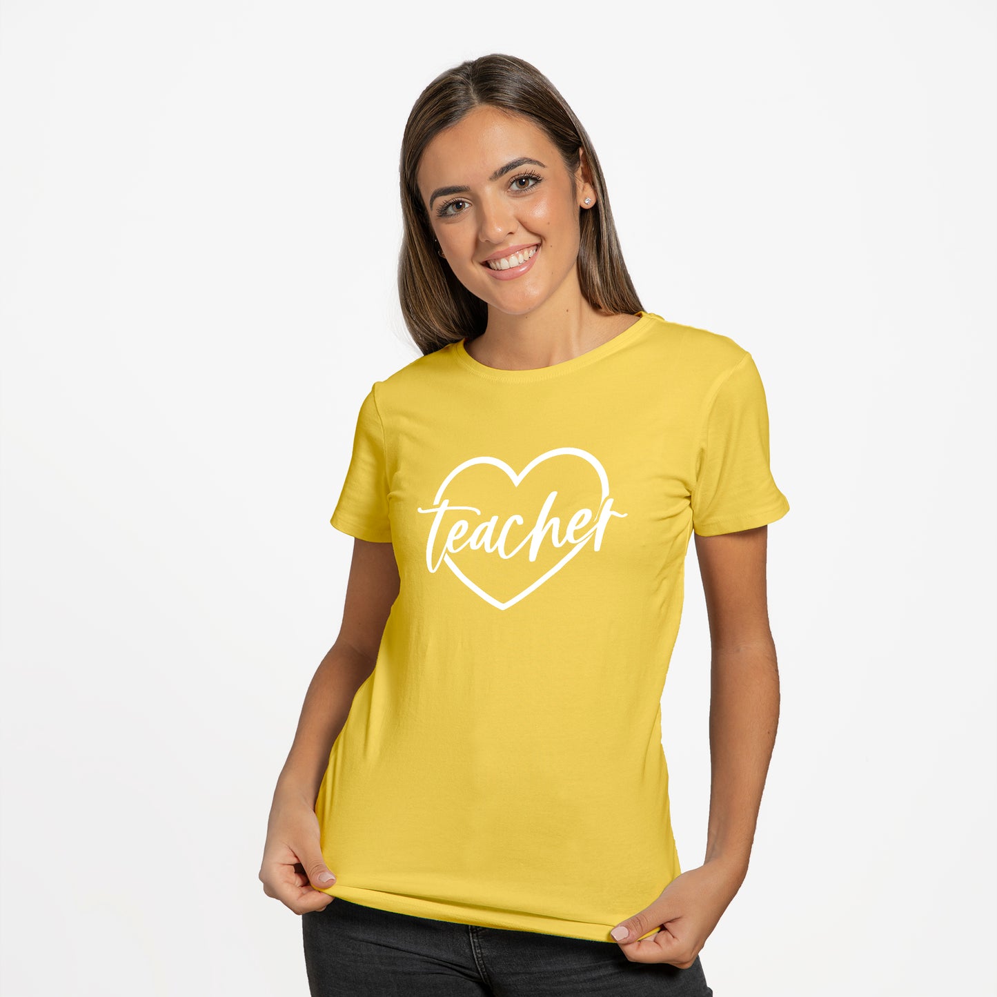 'Teacher Love Heart' T-Shirt - Custom Gifts 