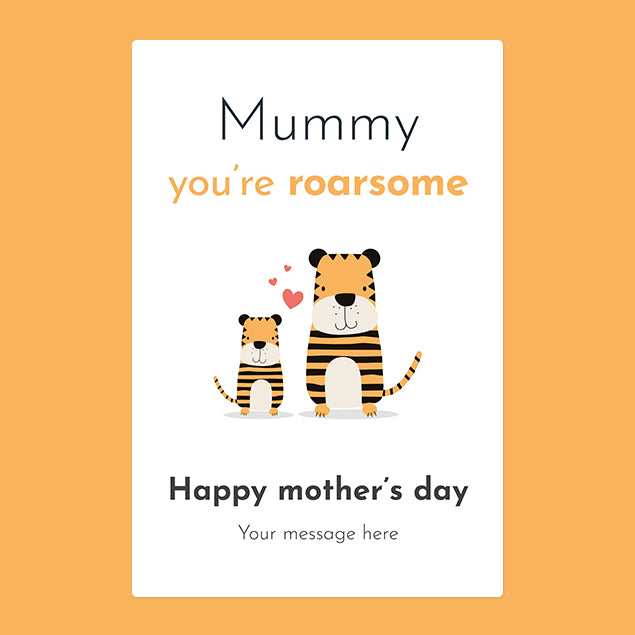 Mummy you're roarsome - Mothers Day personalised blanket
