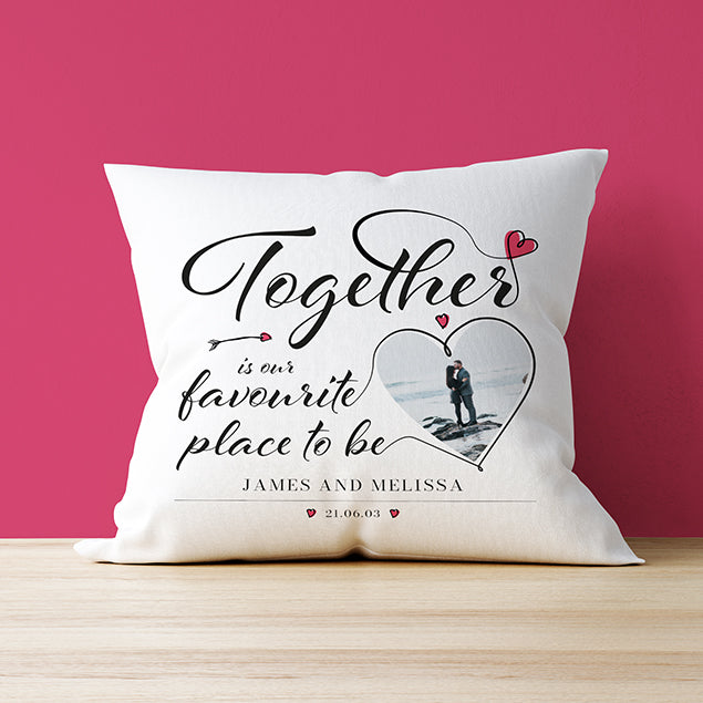 Photo Upload Cushion - Together Favourite Place