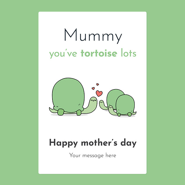 Mummy you've tortoise lots - Mother's Day Personalised Blanket