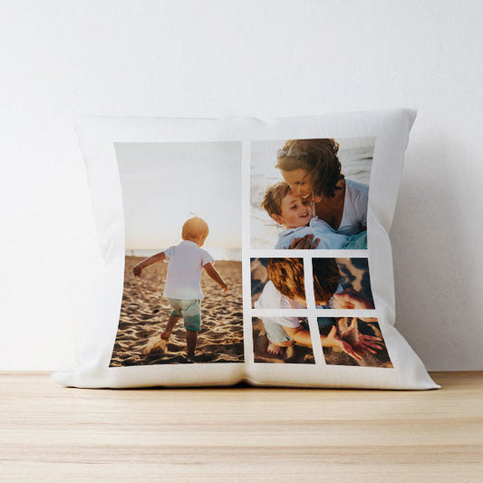 Three Photo Upload Cushion - Collage