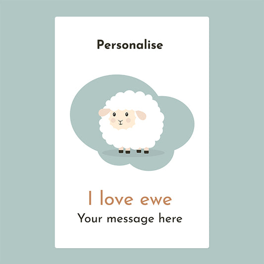Personalised Blanket - I Love Ewe - Custom Gifts 