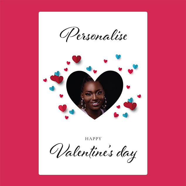 Personalised Photo Blanket - Happy Valentines Day - Custom Gifts 