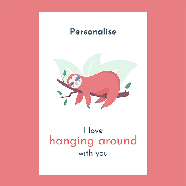 Personalised Blanket - Love Hanging Around With You - Custom Gifts 