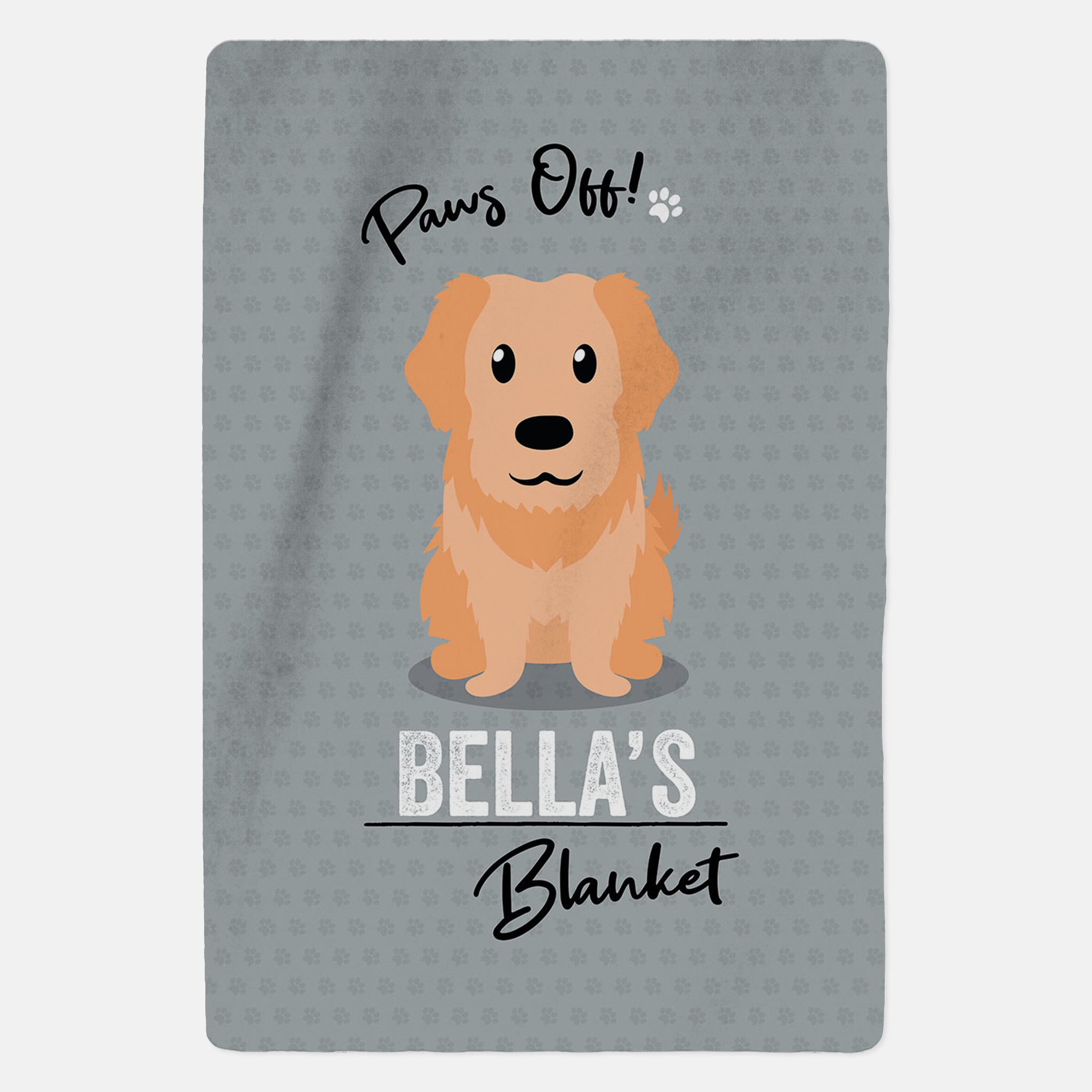 Personalised Golden Retriever Blanket - Paws Off