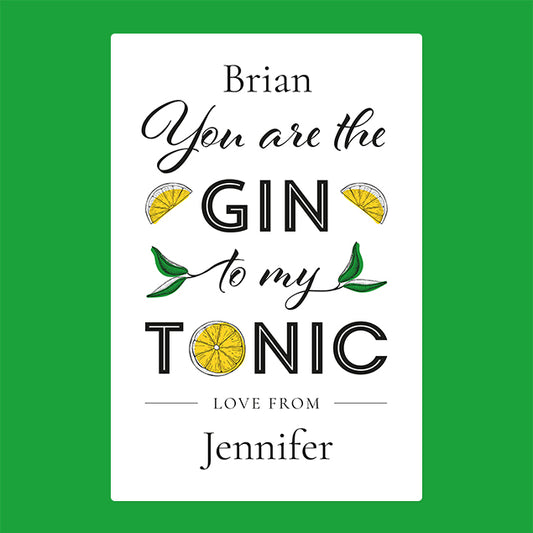 Personalised Blanket - Gin To My Tonic - Custom Gifts 