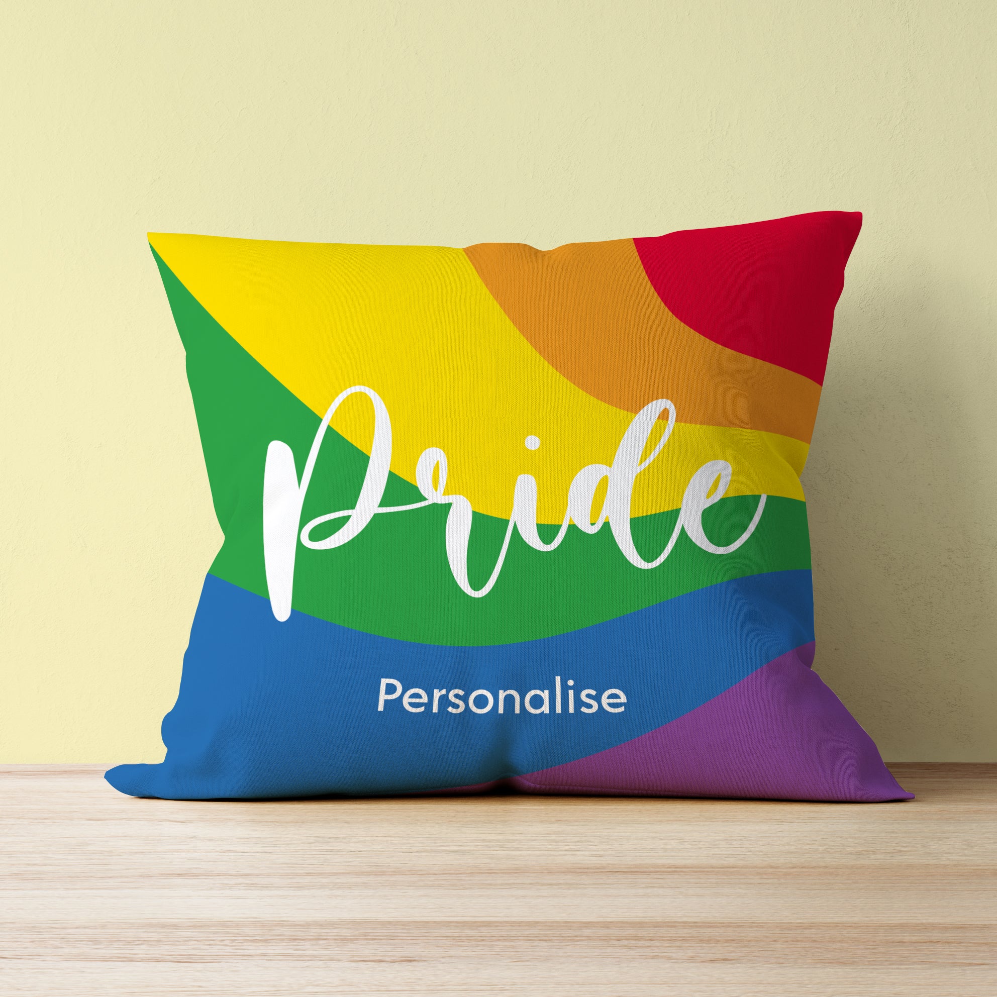 Personalised Pride Cushion - Rainbow