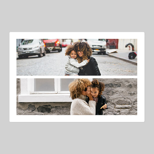 Two Horizontal Photo Blanket - Custom Gifts 