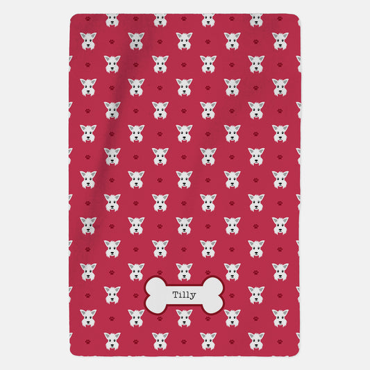 Personalised Westie Blanket - Pattern - Custom Gifts 
