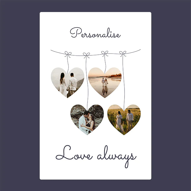 Personalised Four Photo Blanket - Love Always
