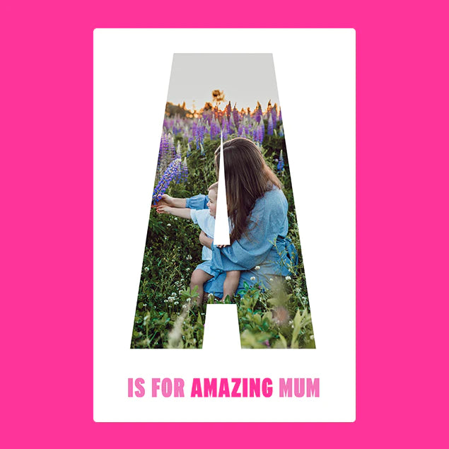 A Is For Amazing Mum Photo Blanket - Mothers Day Gift - Custom Gifts 