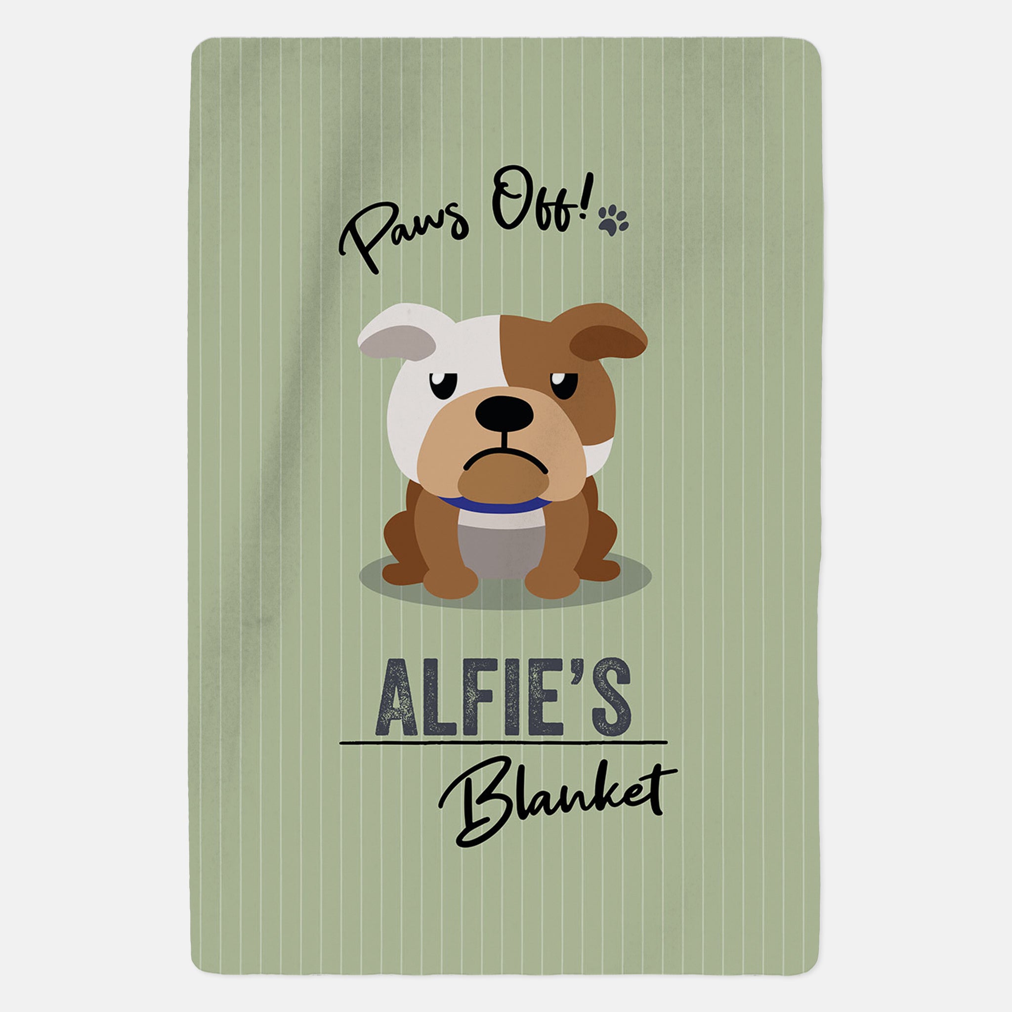 Personalised Bulldog Blanket - Paws Off