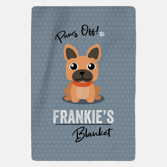Personalised Brown French Bulldog Blanket - Paws Off - Custom Gifts 