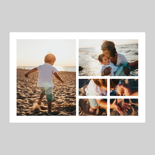 Three Photo Tiled Blanket - Custom Gifts 