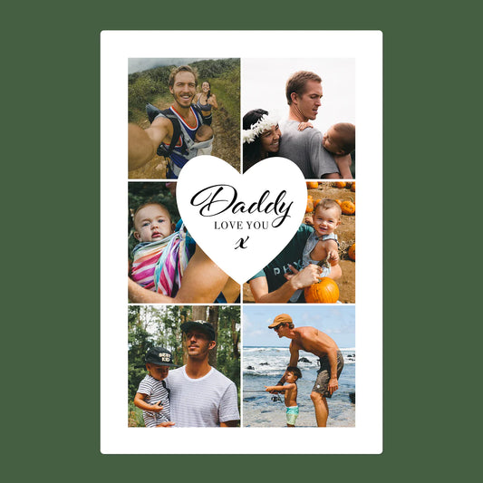 Six Photo Blanket - Daddy, Love You - Custom Gifts 