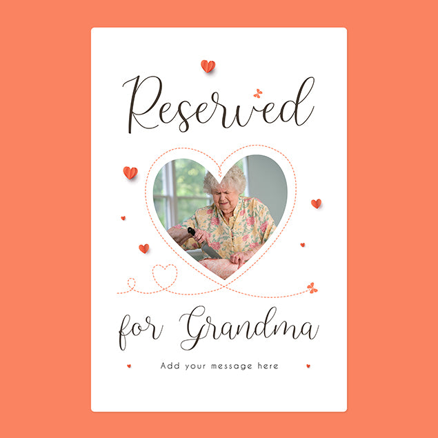 Personalised Photo Blanket - Reserved For Grandma