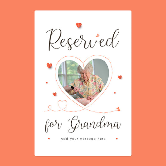 Personalised Photo Blanket - Reserved For Grandma - Custom Gifts 