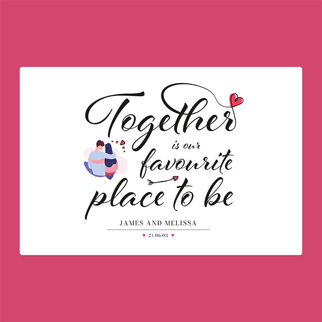 Personalised Blanket - Favourite Place To Be - Custom Gifts 