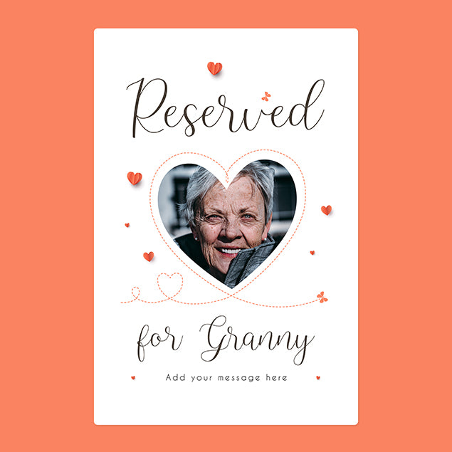 Personalised Photo Blanket - Reserved For Granny