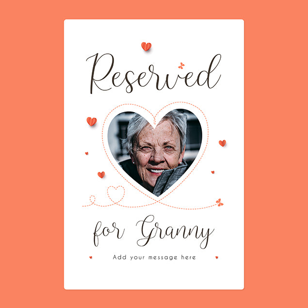 Personalised Photo Blanket - Reserved For Granny - Custom Gifts 