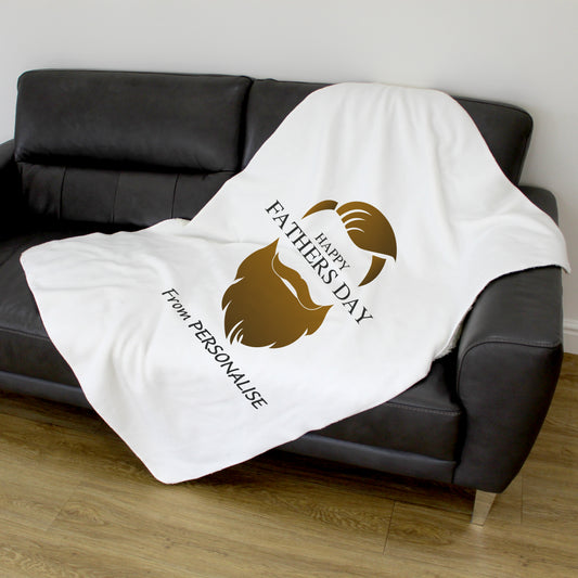 Personalised Fleece Blanket - Beard - Custom Gifts 