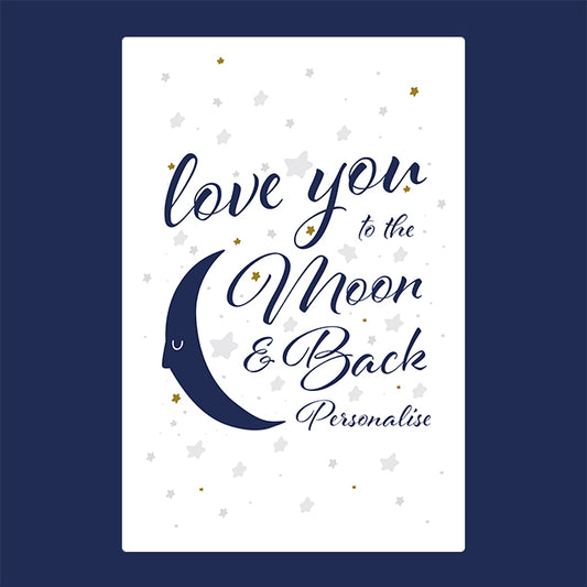 Personalised Blanket - Moon & Back - Custom Gifts 
