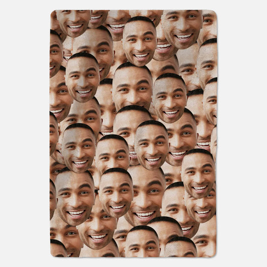 Add Your Face Fleece Blanket - Custom Gifts 