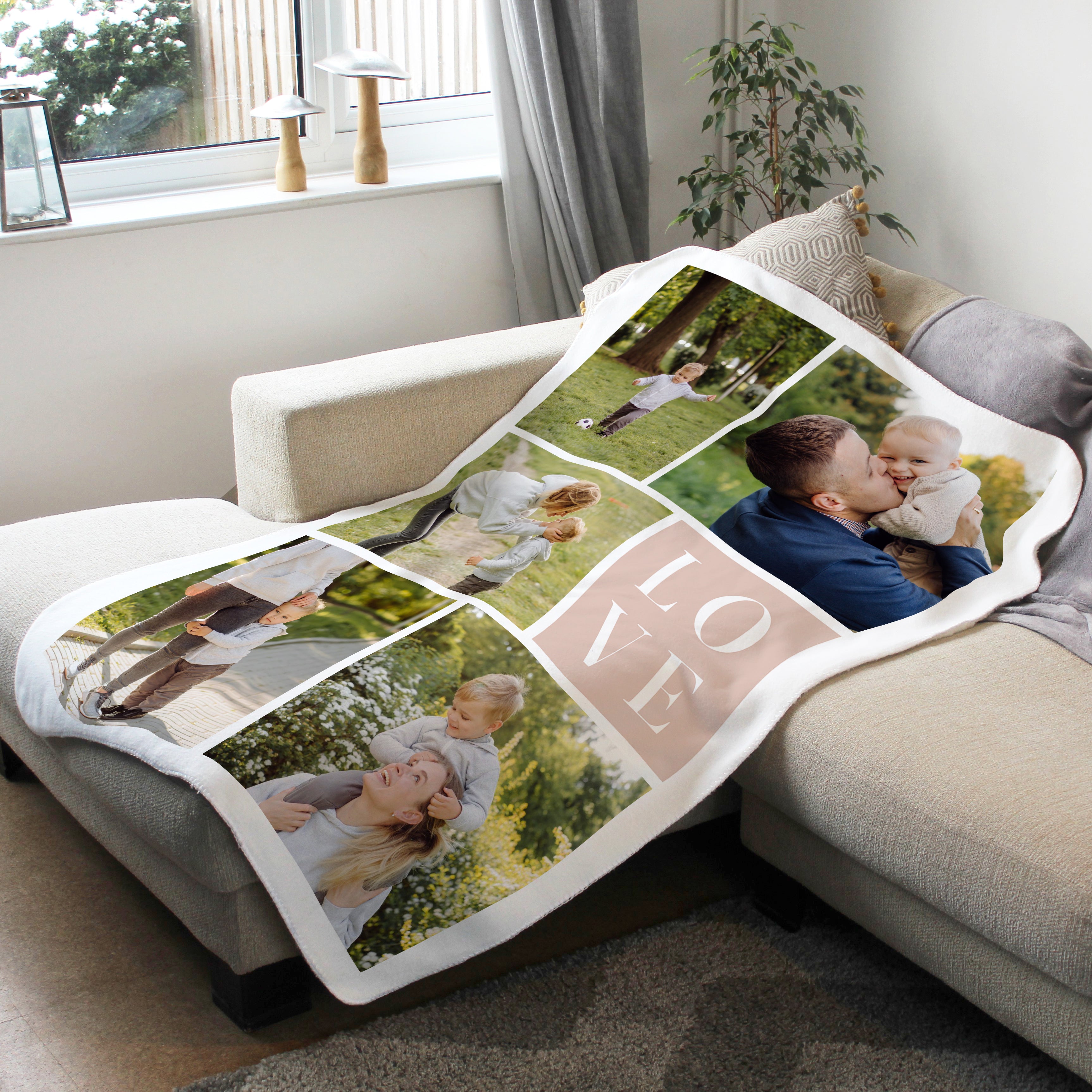 Five Photo Blanket - Love Collage