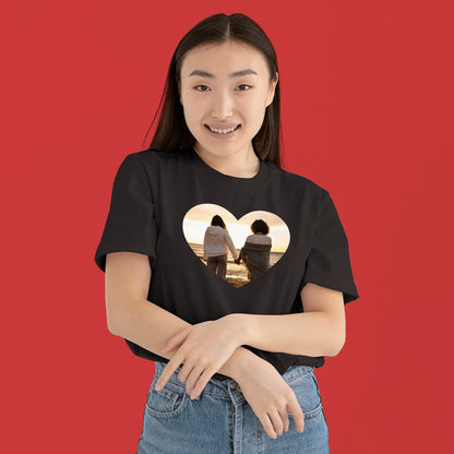 Photo Upload Heart T-Shirt - Custom Gifts 